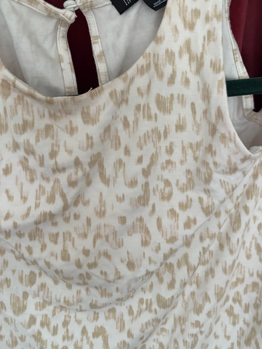 INC International Concepts Beige Animal Print Tank Top